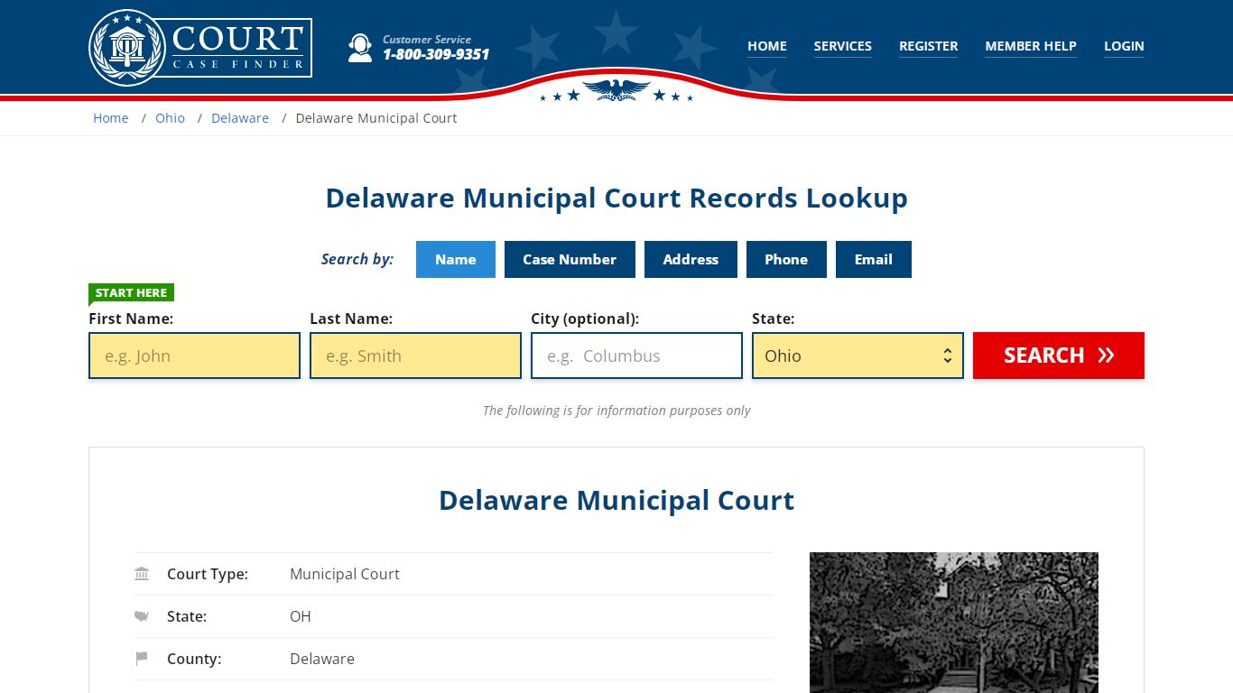 Delaware Municipal Court Records Lookup - CourtCaseFinder.com